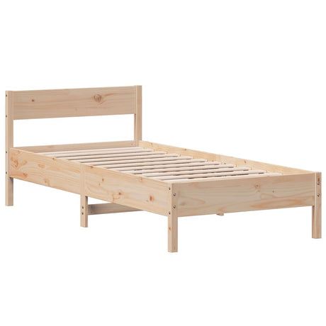 Bedframe zonder matras massief grenenhout 75x190 cm