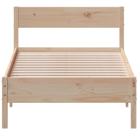 Bedframe zonder matras massief grenenhout 75x190 cm