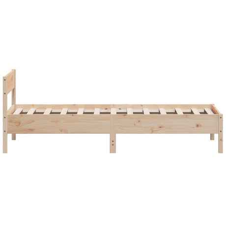 Bedframe zonder matras massief grenenhout 75x190 cm