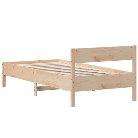 Bedframe zonder matras massief grenenhout 75x190 cm