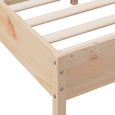 Bedframe zonder matras massief grenenhout 75x190 cm