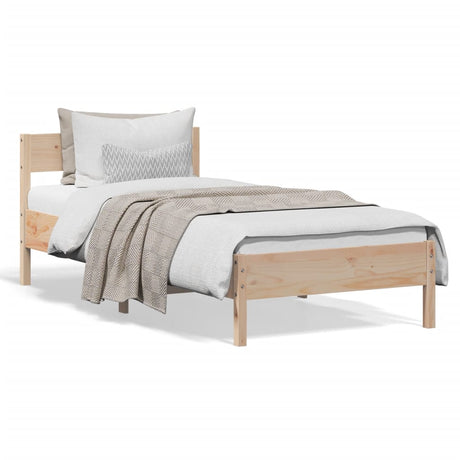 Bedframe zonder matras massief grenenhout 75x190 cm