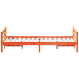 Bedframe zonder matras massief grenenhout wasbruin 140x200 cm