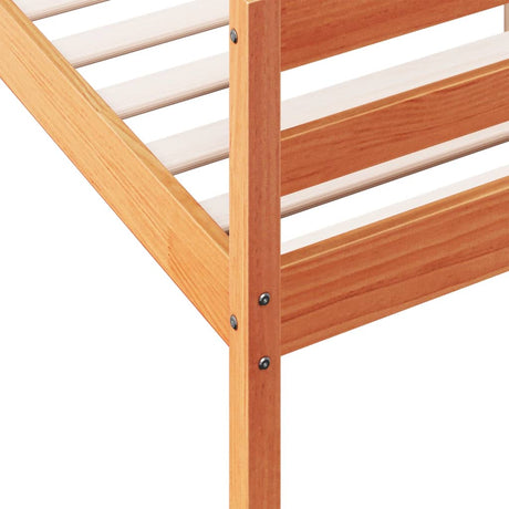 Bedframe zonder matras massief grenenhout wasbruin 140x200 cm