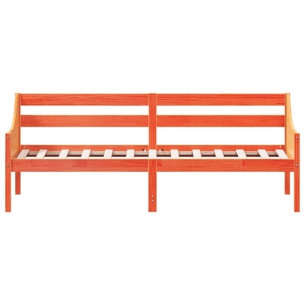 Slaapbank zonder matras 80x200 cm massief grenenhout wasbruin