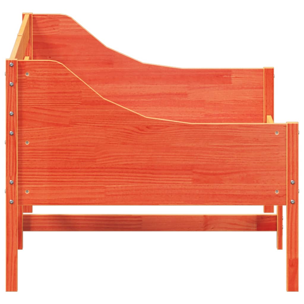 Slaapbank zonder matras 80x200 cm massief grenenhout wasbruin