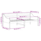 Slaapbank zonder matras 100x200 cm massief grenenhout