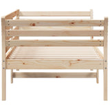 Slaapbank zonder matras 80x200 cm massief grenenhout