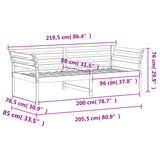 Slaapbank zonder matras 80x200 cm massief grenenhout
