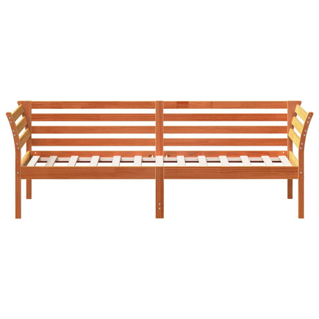 Slaapbank zonder matras 80x200 cm massief grenenhout wasbruin