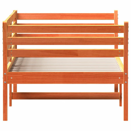 Slaapbank zonder matras 80x200 cm massief grenenhout wasbruin