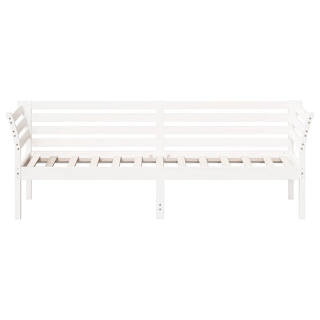 Slaapbank zonder matras 100x200 cm massief grenenhout wit