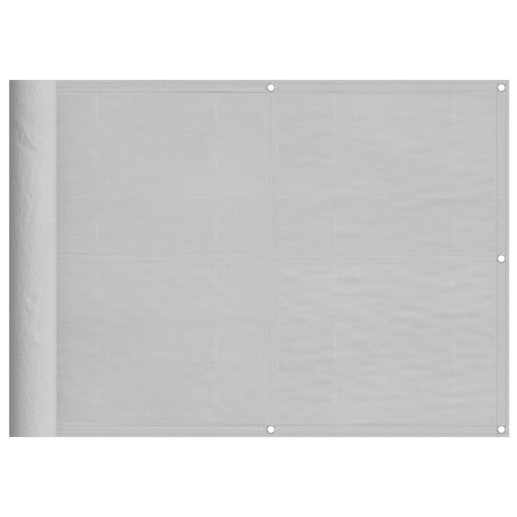 Balkonscherm 75x300 cm 100% oxford polyester lichtgrijs