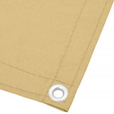 Balkonscherm 75x500 cm 100% oxford polyester zandkleurig - AllerleiShop