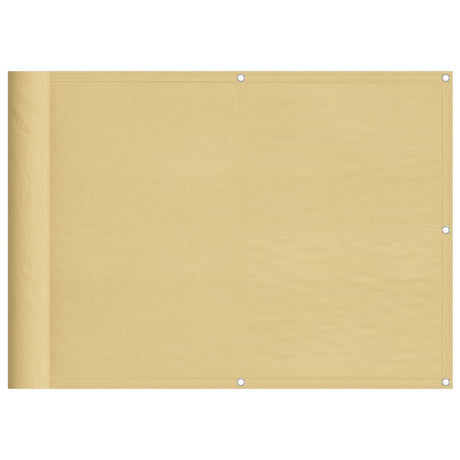 Balkonscherm 75x600 cm 100% oxford polyester zandkleurig - AllerleiShop