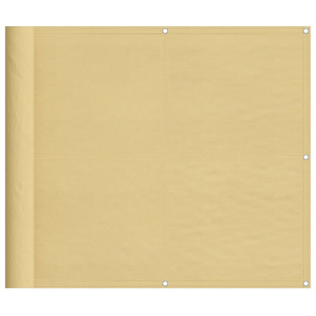 Balkonscherm 90x300 cm 100% oxford polyester zandkleurig - AllerleiShop