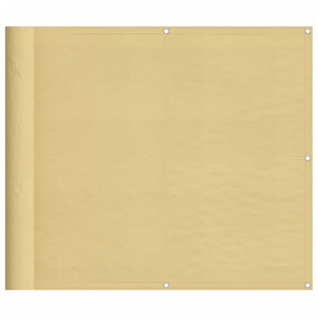 Balkonscherm 90x400 cm 100% oxford polyester zandkleurig - AllerleiShop