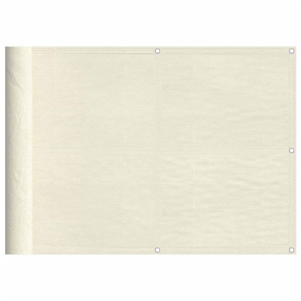 Balkonscherm 75x800 cm 100% oxford polyester crèmekleurig - AllerleiShop