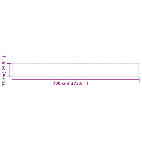 Balkonscherm 75x700 cm 100% oxford polyester bruin - AllerleiShop