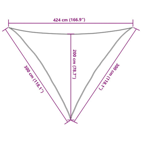 Zonnezeil 3x3x4,25 m 100% polyester oxford zandkleurig - AllerleiShop