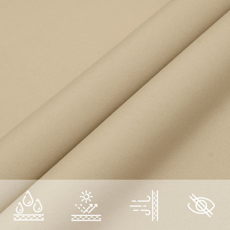 Zonnezeil 7x5x5 m 100% polyester oxford beige - AllerleiShop