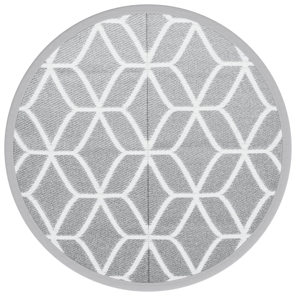 Buitenkleed Ø120 cm polypropeen grijs - AllerleiShop