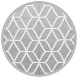 Buitenkleed Ø120 cm polypropeen grijs - AllerleiShop