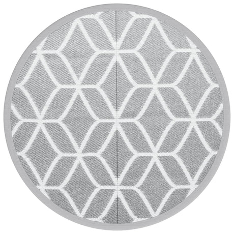 Buitenkleed Ø120 cm polypropeen grijs - AllerleiShop