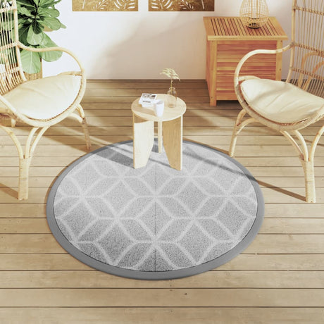 Buitenkleed Ø120 cm polypropeen grijs - AllerleiShop