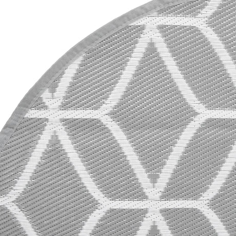 Buitenkleed Ø120 cm polypropeen grijs - AllerleiShop