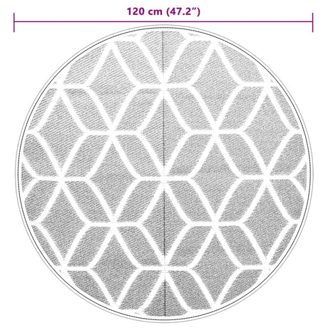 Buitenkleed Ø120 cm polypropeen grijs - AllerleiShop