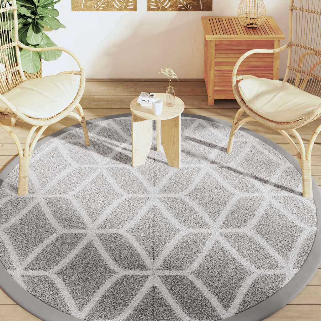 Buitenkleed Ø 200 cm polypropeen grijs - AllerleiShop