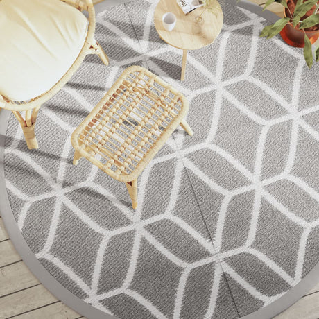 Buitenkleed Ø 200 cm polypropeen grijs - AllerleiShop