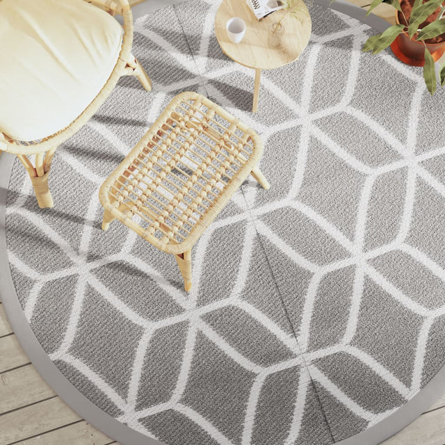 Buitenkleed Ø 200 cm polypropeen grijs - AllerleiShop