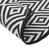 Buitenkleed Ø200 cm polypropeen wit en zwart - AllerleiShop
