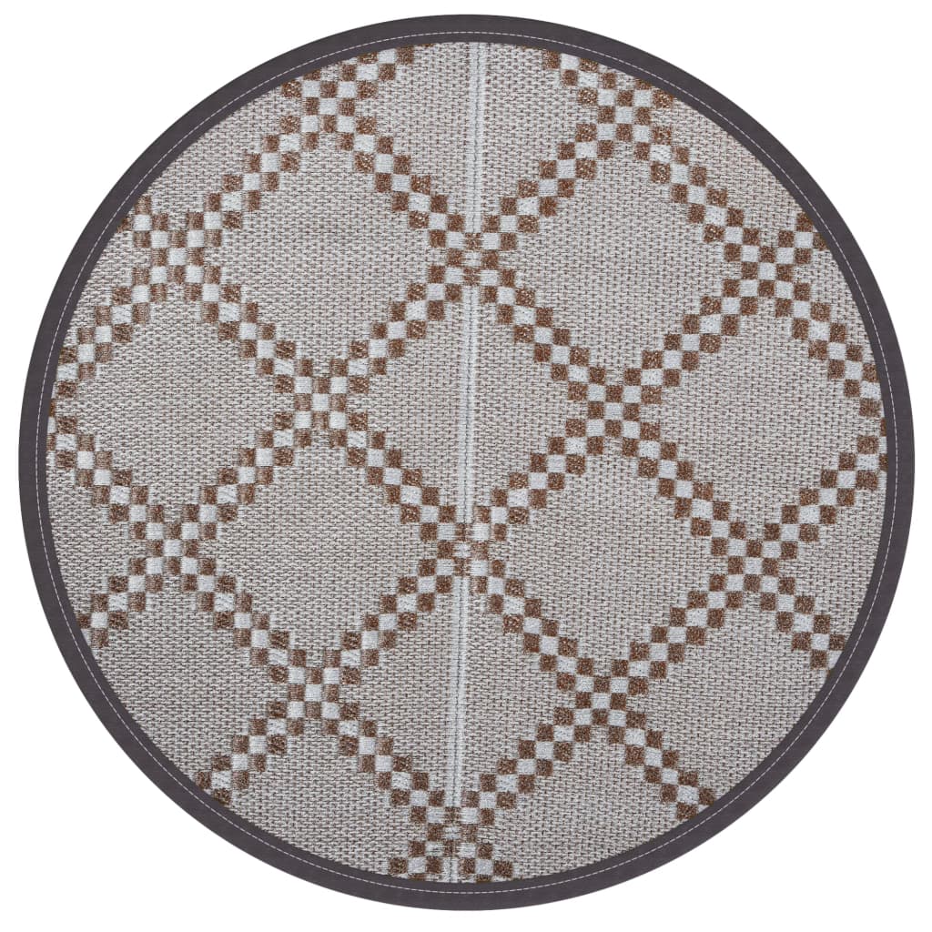Buitenkleed Ø 120 cm polypropeen bruin - AllerleiShop