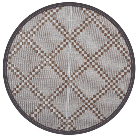 Buitenkleed Ø 120 cm polypropeen bruin - AllerleiShop