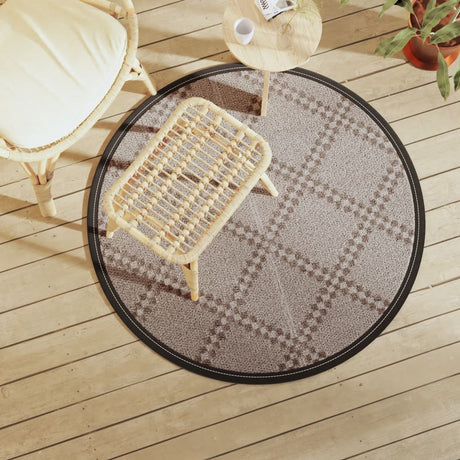 Buitenkleed Ø 120 cm polypropeen bruin - AllerleiShop