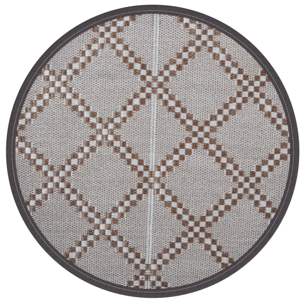 Buitenkleed Ø160 cm polypropeen bruin - AllerleiShop