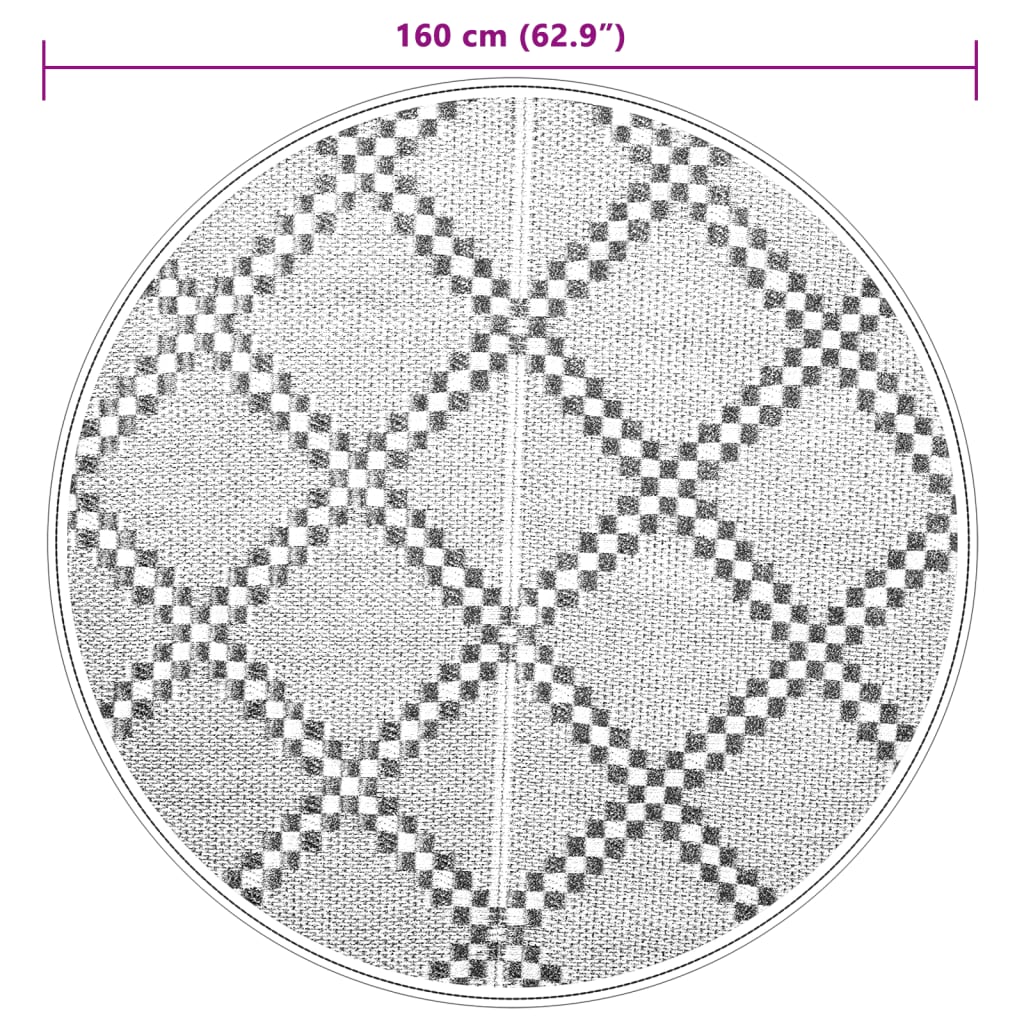 Buitenkleed Ø160 cm polypropeen bruin - AllerleiShop