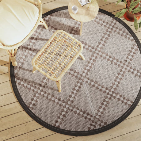 Buitenkleed Ø160 cm polypropeen bruin - AllerleiShop
