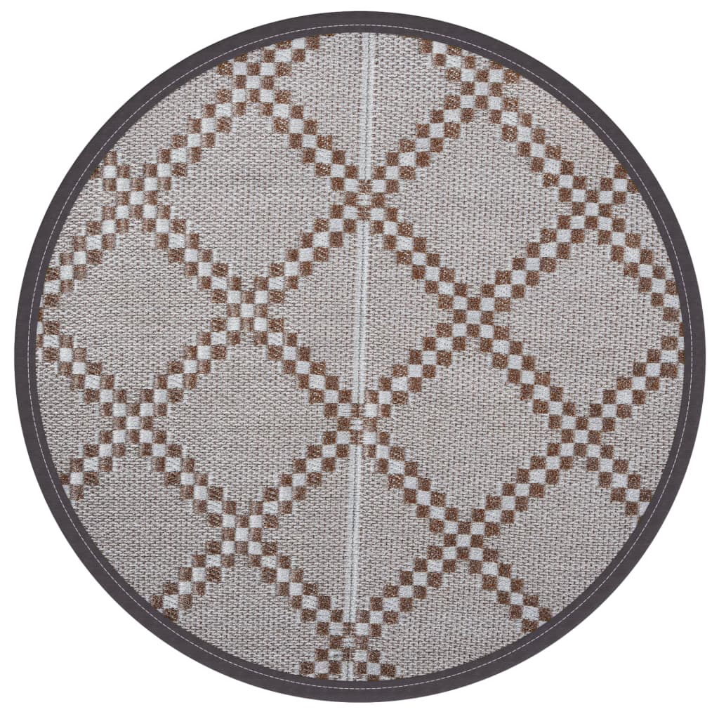 Buitenkleed Ø200 cm polypropeen bruin - AllerleiShop
