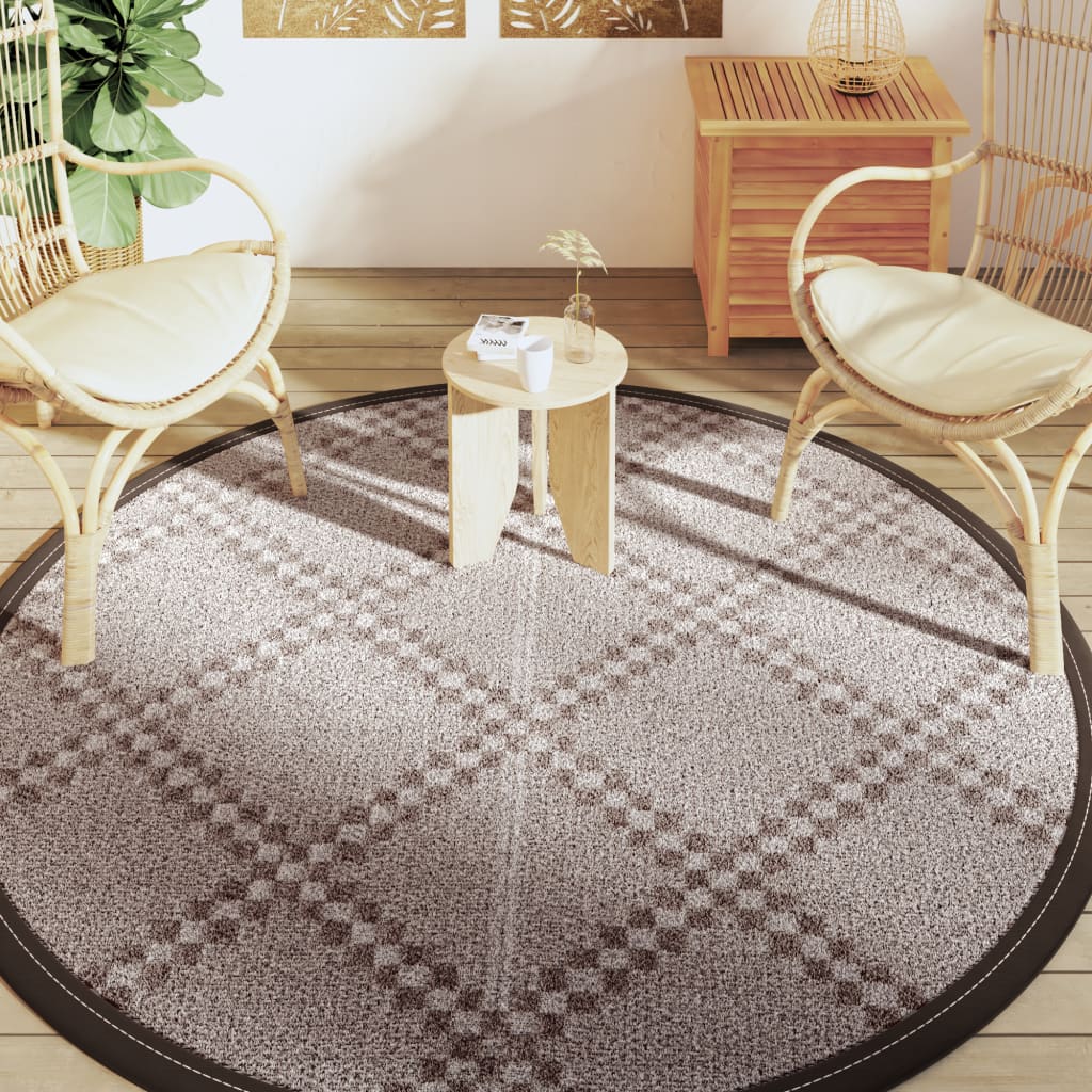 Buitenkleed Ø200 cm polypropeen bruin - AllerleiShop