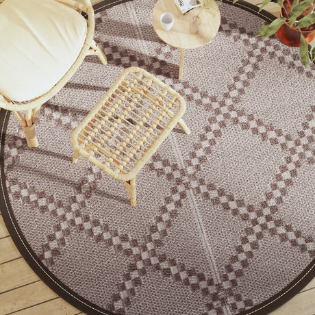 Buitenkleed Ø200 cm polypropeen bruin - AllerleiShop