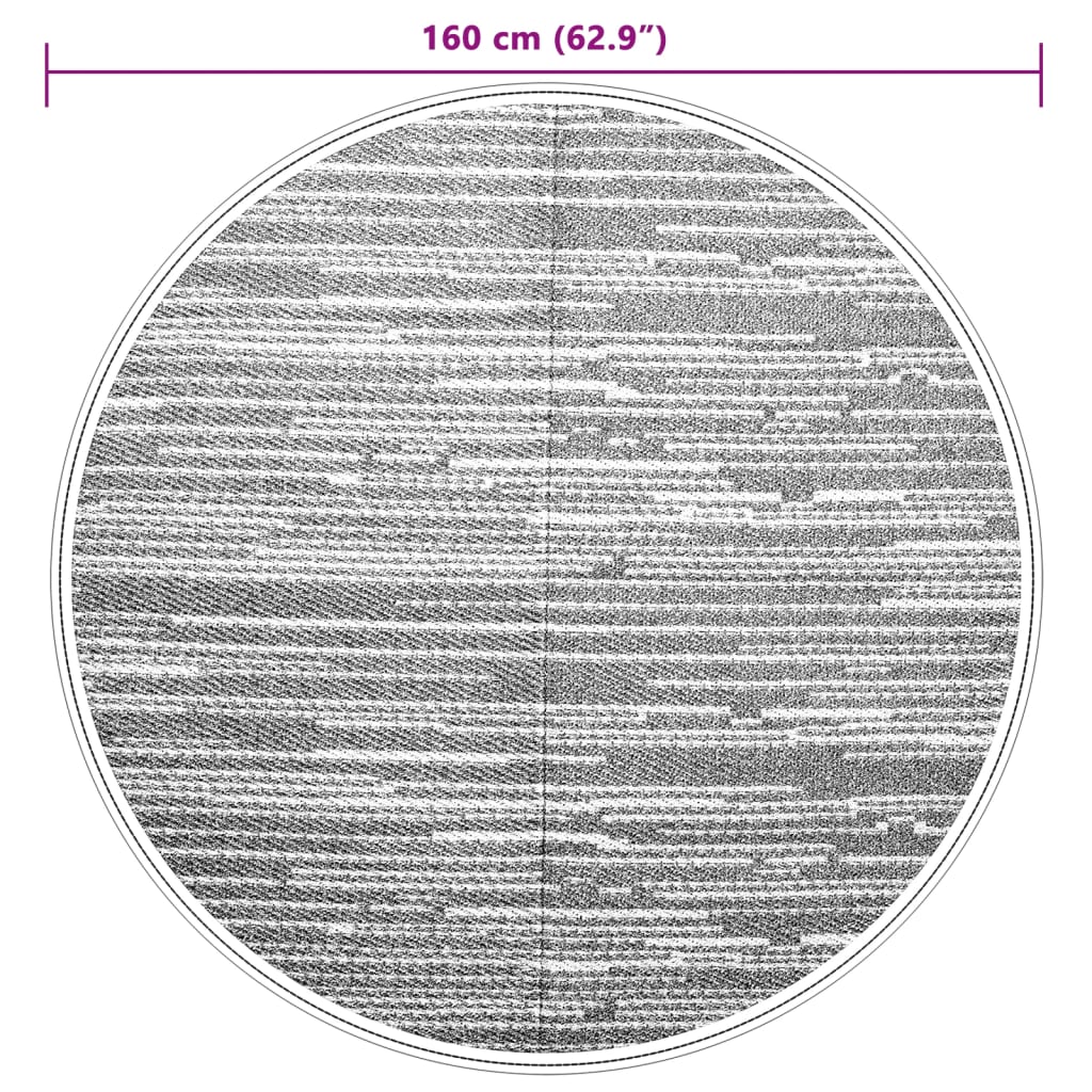 Buitenkleed Ø 160 cm polypropeen grijs - AllerleiShop