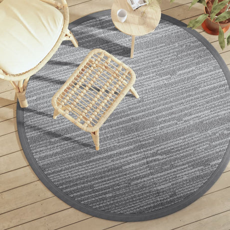 Buitenkleed Ø 160 cm polypropeen grijs - AllerleiShop