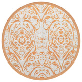 Buitenkleed Ø160 cm polypropeen oranje en wit - AllerleiShop
