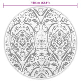 Buitenkleed Ø160 cm polypropeen oranje en wit - AllerleiShop