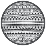 Buitenkleed Ø 120 cm polypropeen zwart - AllerleiShop
