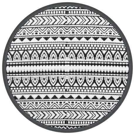 Buitenkleed Ø 120 cm polypropeen zwart - AllerleiShop